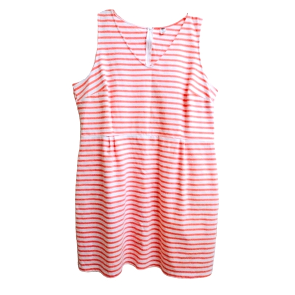 Old Navy Pink White Striped V Neck Spring Dress Size XXL - Picture 1 of 5